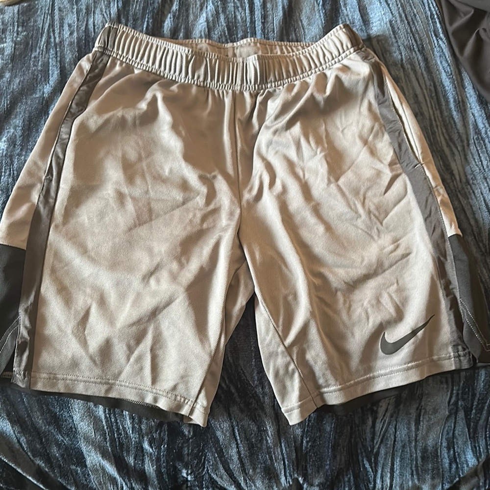 Nike Gray Athletic Shorts with Elastic Waistband